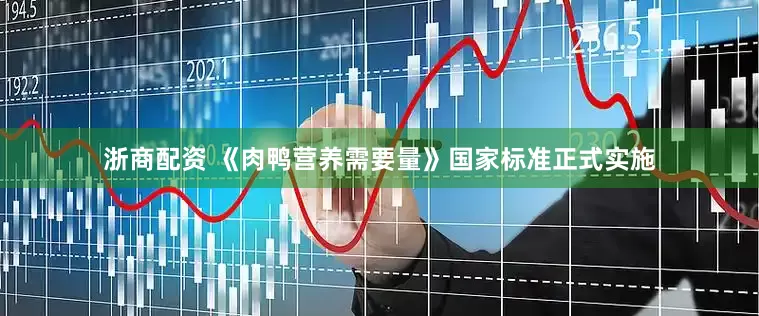 浙商配资 《肉鸭营养需要量》国家标准正式实施