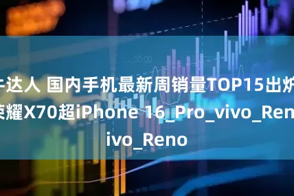 牛达人 国内手机最新周销量TOP15出炉：荣耀X70超iPhone 16_Pro_vivo_Reno